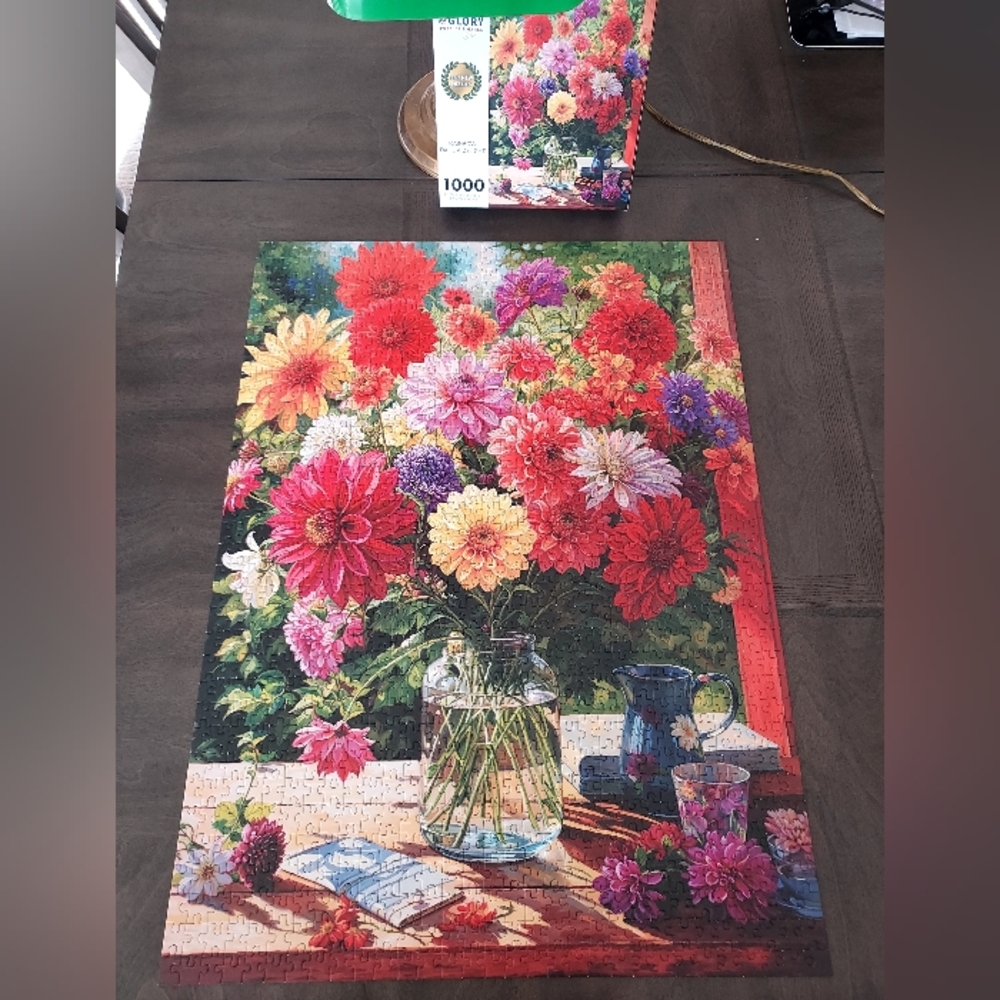 Rainbow Dahlia Delight 1000 Pc Puzzle